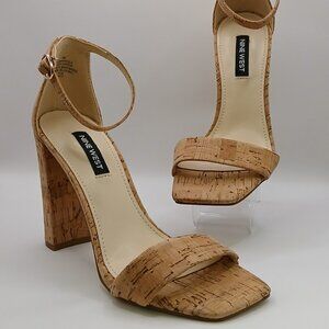 Nine West Marrie Cork Ankle Strap Sandals - 5M